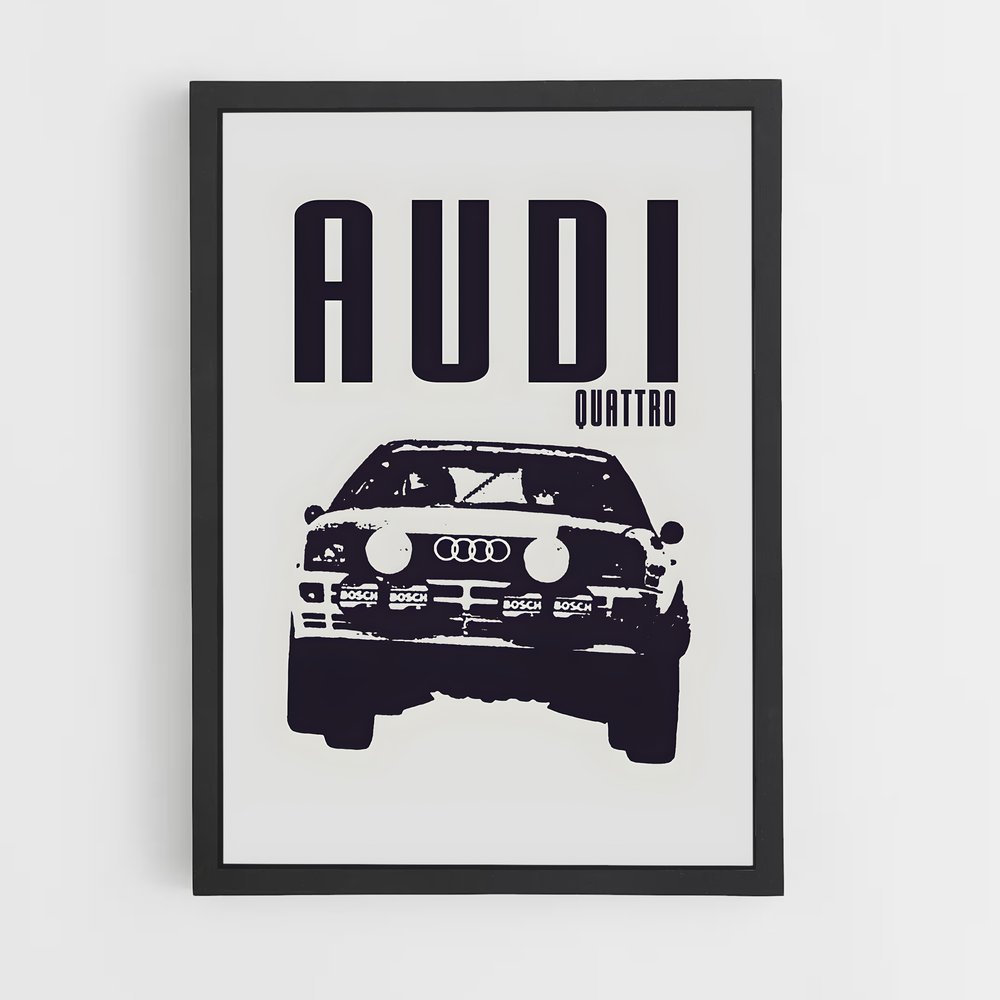 Poster Audi Noir et Blanc (vue 2)