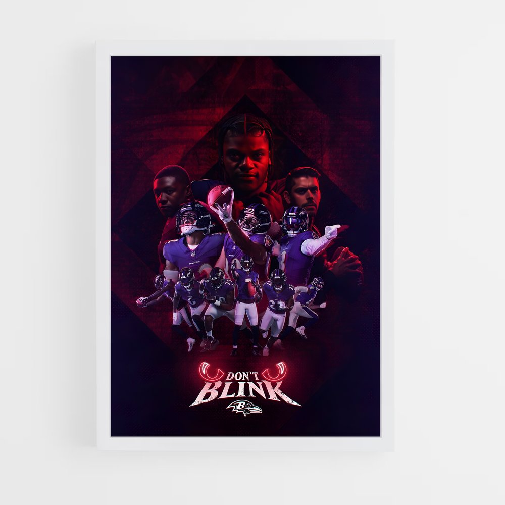 Poster Don't Blink – affiche Football US (vue 3)