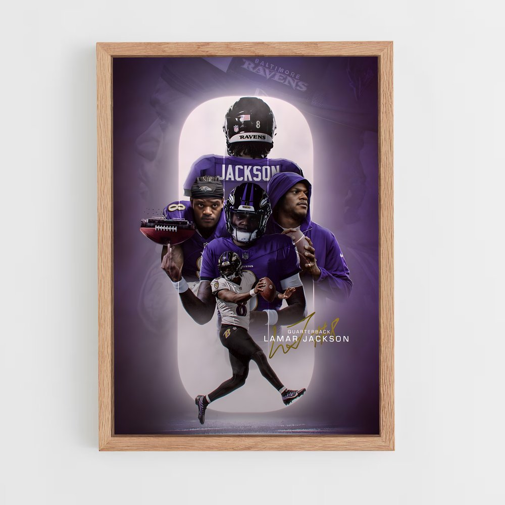 Poster Quarterback Baltimore Ravens – affiche Football US (vue 4)