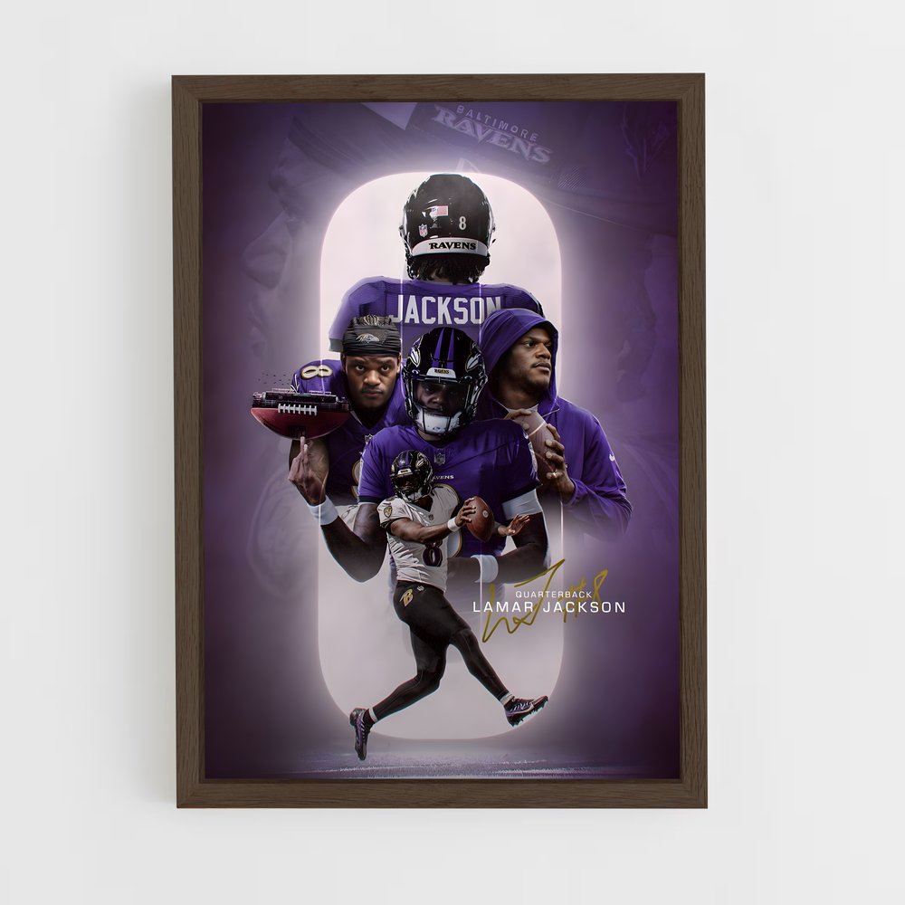Poster Quarterback Baltimore Ravens – affiche Football US (vue 5)