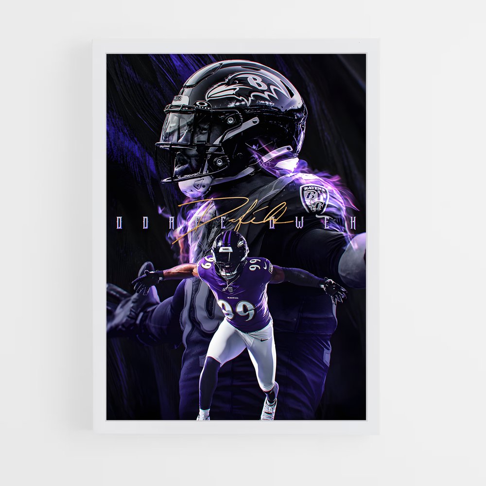 Poster Odafe Oweh – affiche Football US (vue 3)