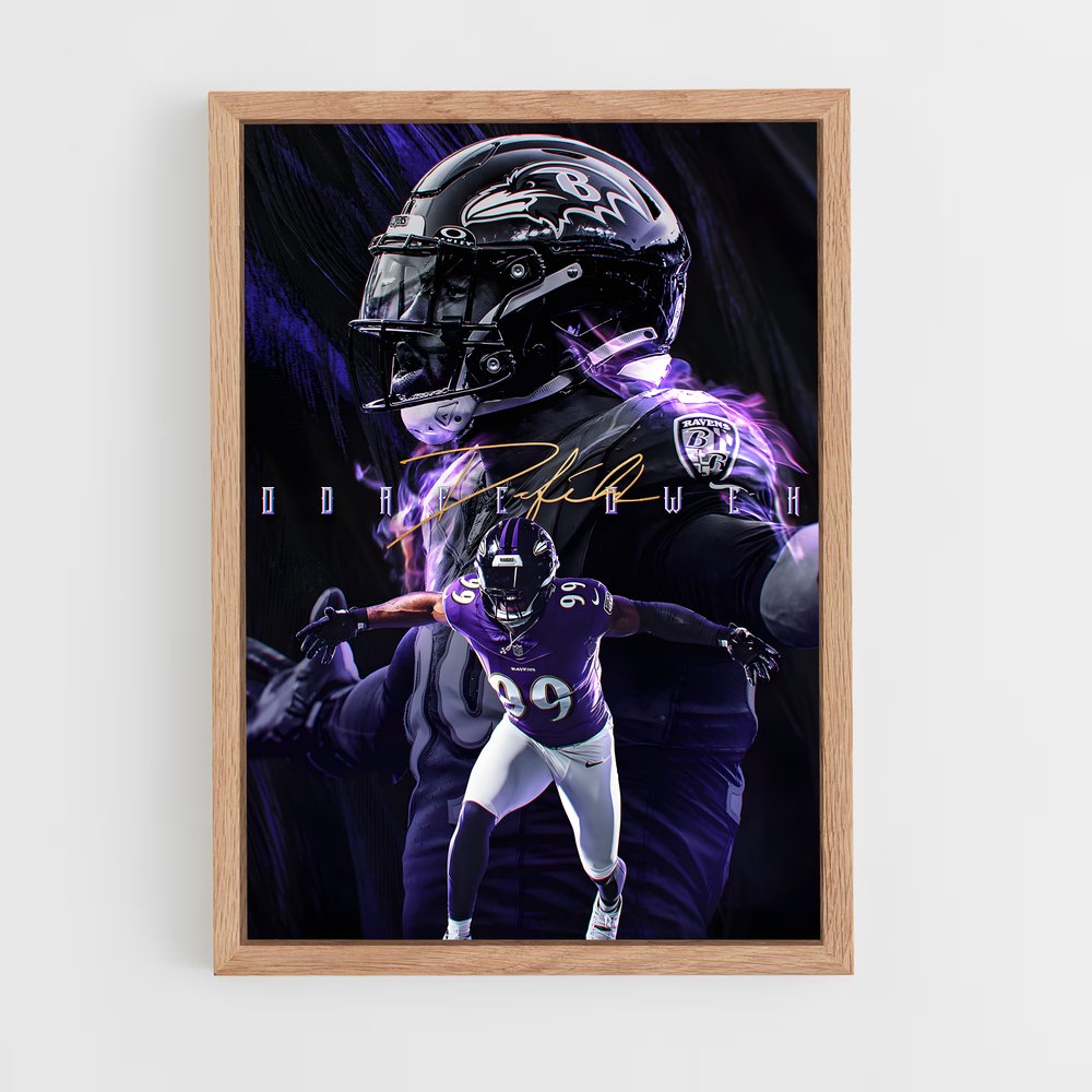 Poster Odafe Oweh – affiche Football US (vue 4)
