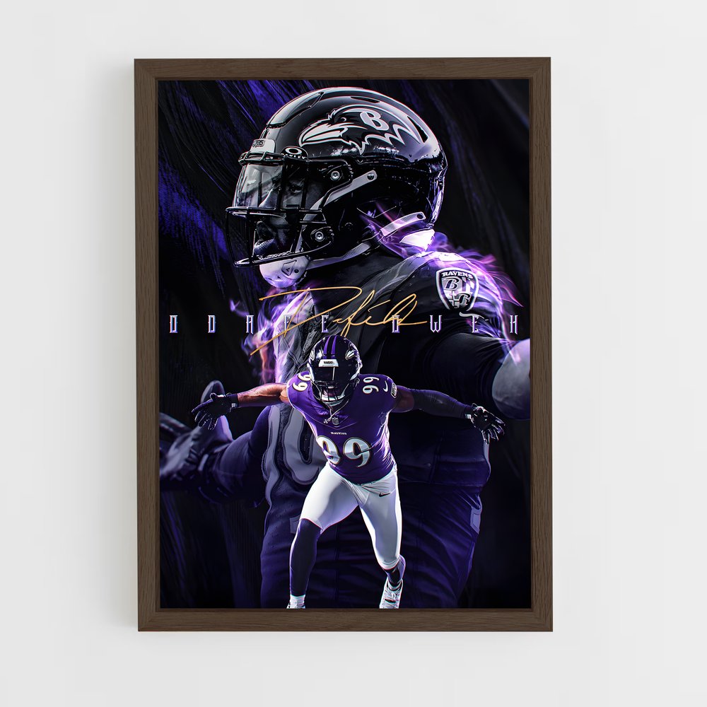 Poster Odafe Oweh – affiche Football US (vue 5)