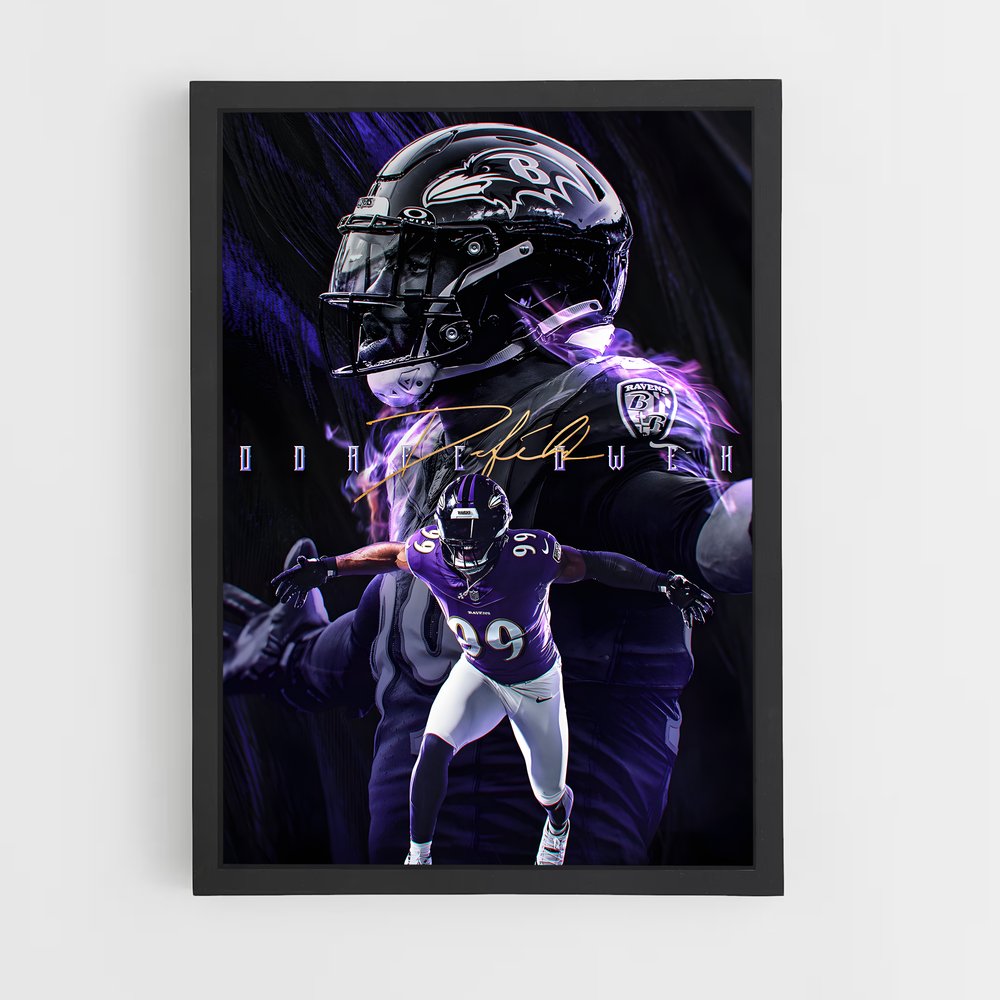Poster Odafe Oweh – affiche Football US (vue 2)