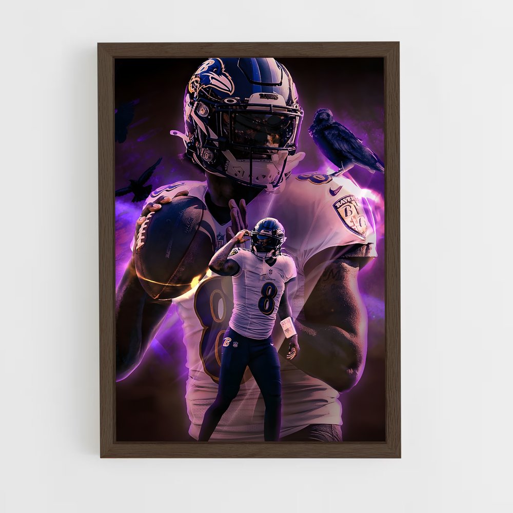 Poster Lamar Jackson Aesthetic – affiche Football US (vue 5)