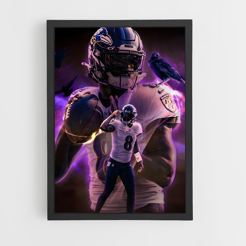 Poster Lamar Jackson Aesthetic – affiche Football US (vue 2)