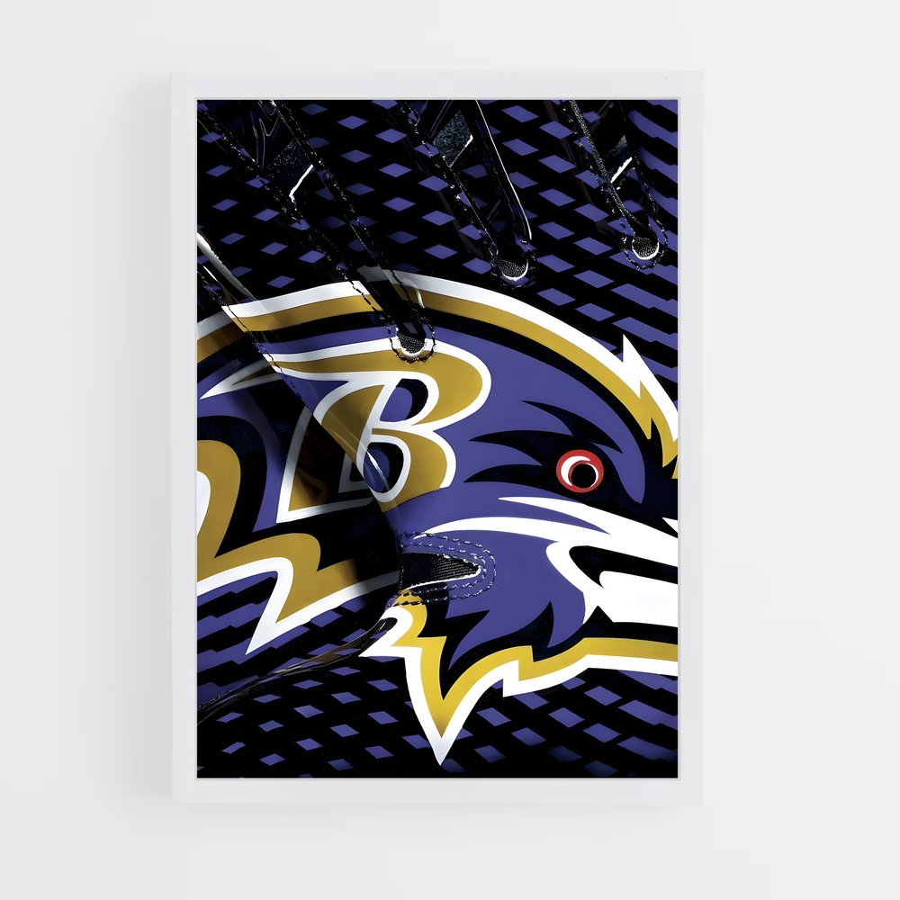 Poster Baltimore Ravens Gants – affiche Football US (vue 3)