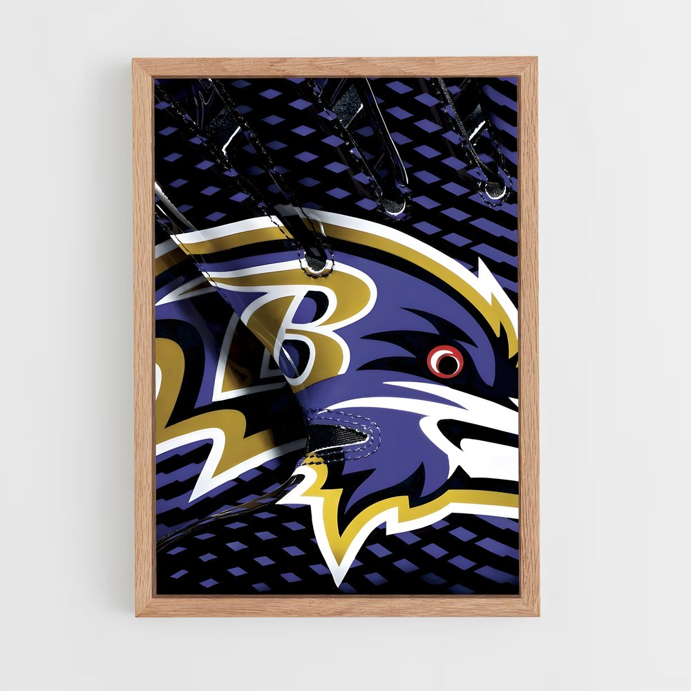 Poster Baltimore Ravens Gants – affiche Football US (vue 4)