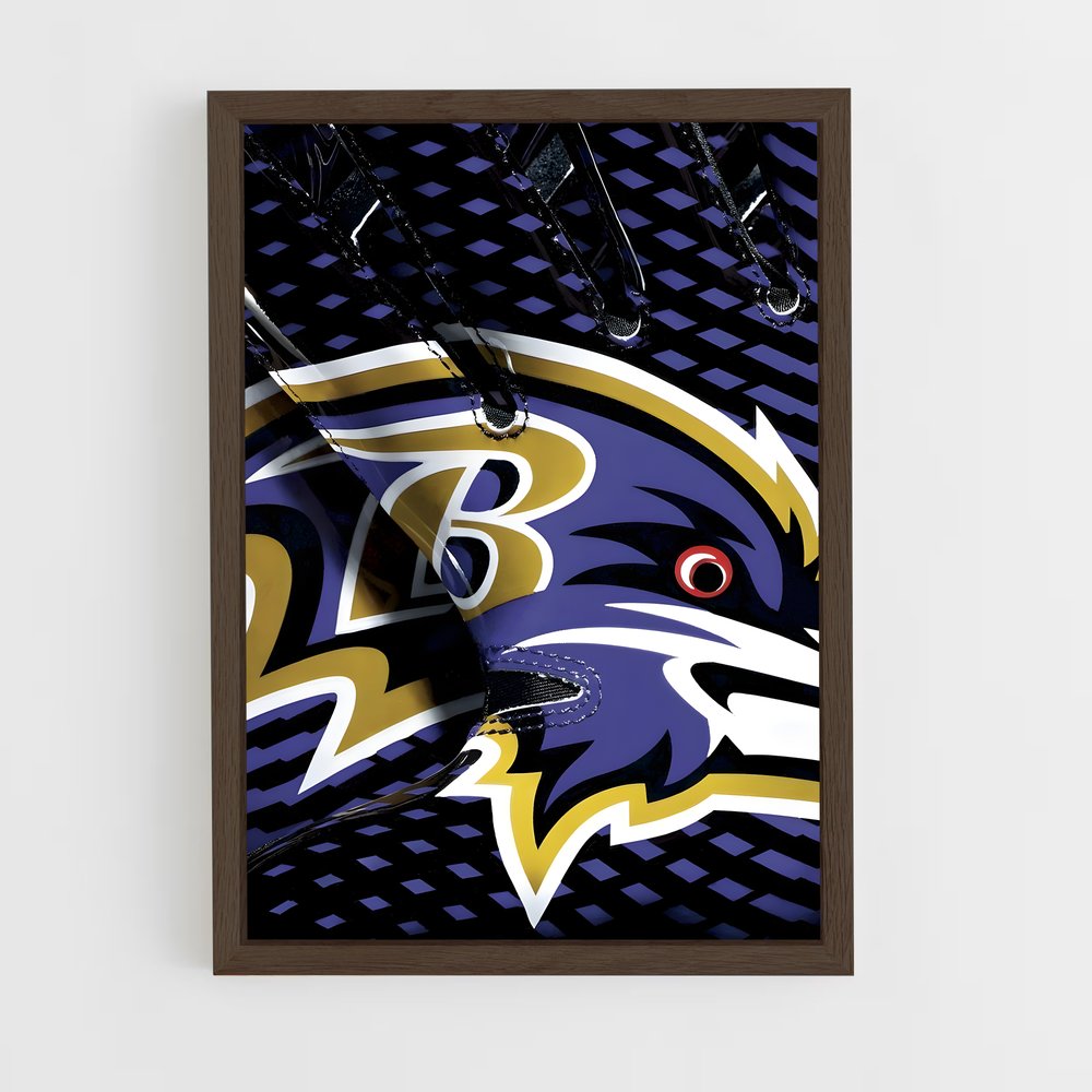 Poster Baltimore Ravens Gants – affiche Football US (vue 5)