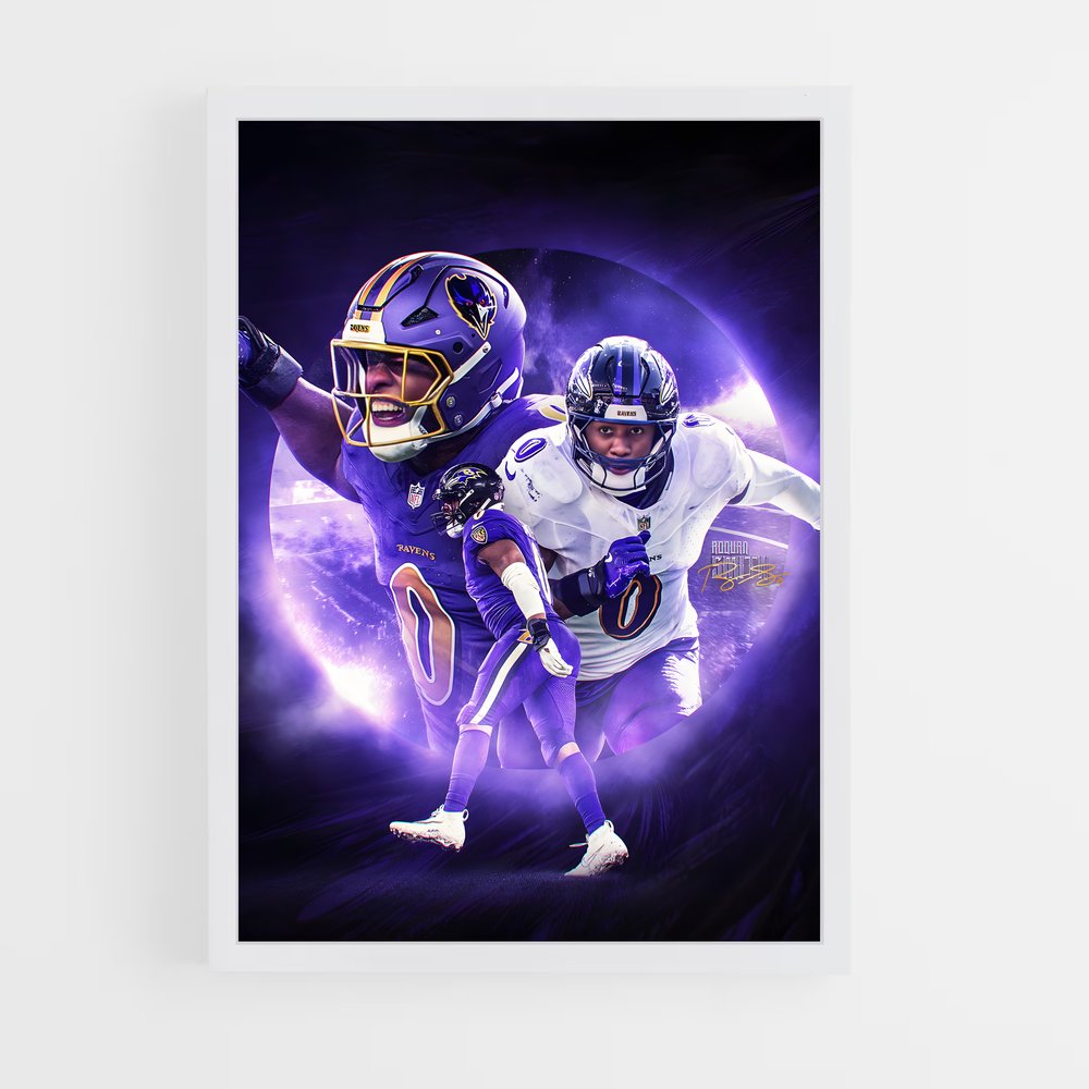 Poster Baltimore Ravens 0 – affiche Football US (vue 3)