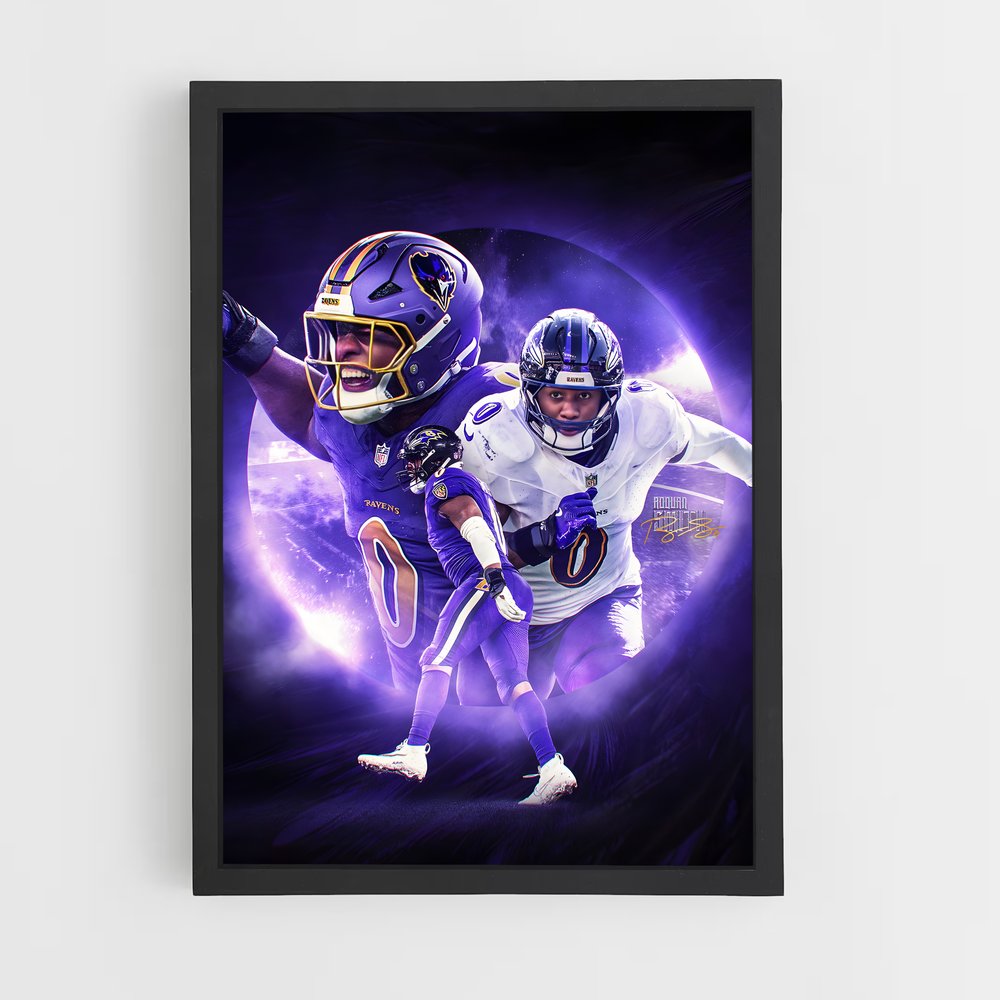 Poster Baltimore Ravens 0 – affiche Football US (vue 2)