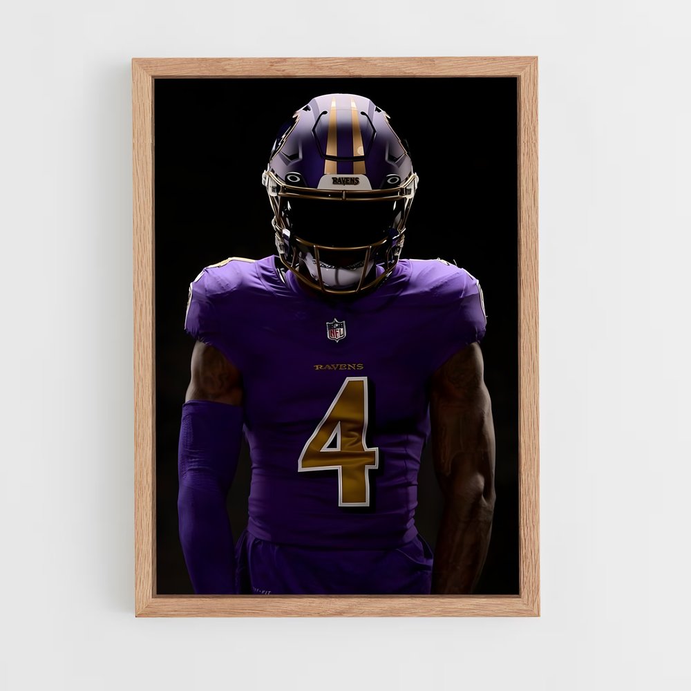 Poster Zay Flowers – affiche Football US (vue 4)