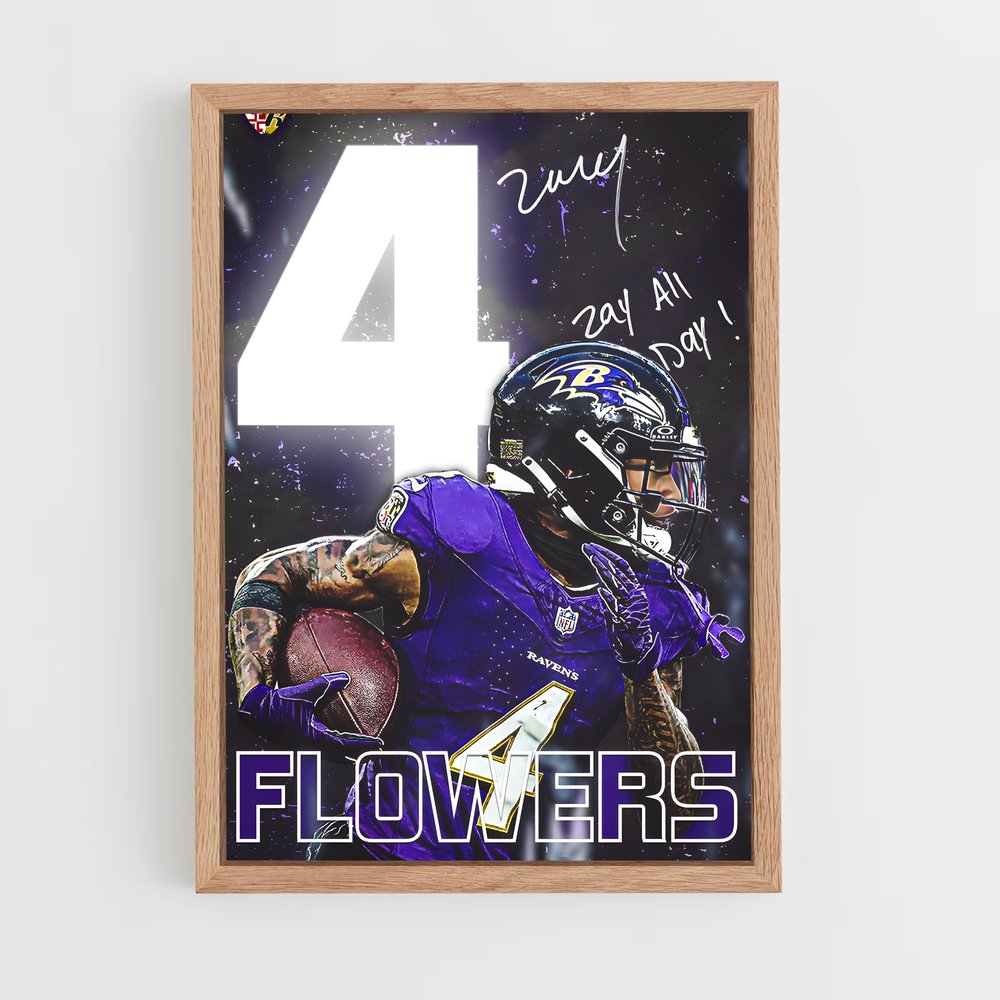 Poster 4 Flowers – affiche Football US (vue 4)