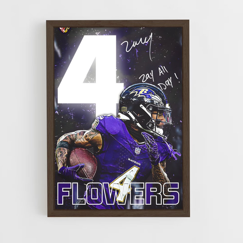 Poster 4 Flowers – affiche Football US (vue 5)