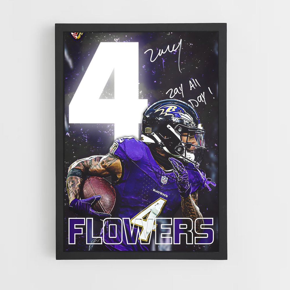 Poster 4 Flowers – affiche Football US (vue 2)