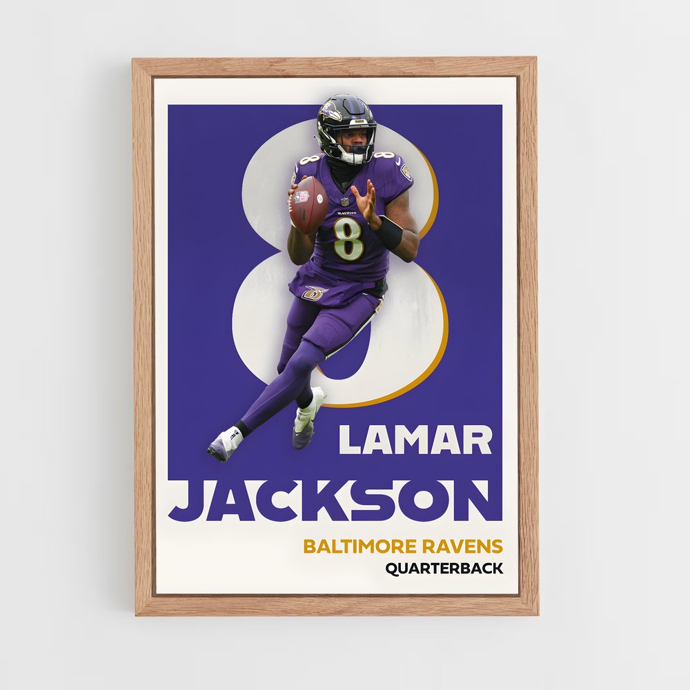 Poster Lamar Jackson – affiche Football US (vue 4)