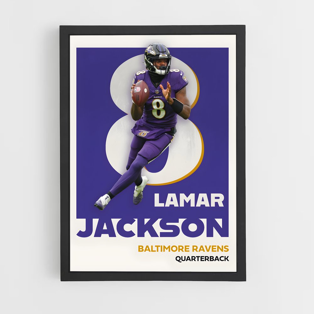 Poster Lamar Jackson – affiche Football US (vue 2)