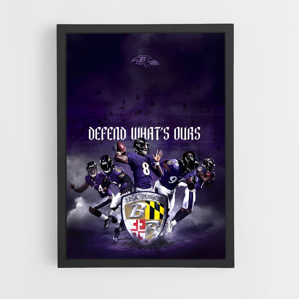 Poster Defend what's ours – affiche Football US (vue 2)