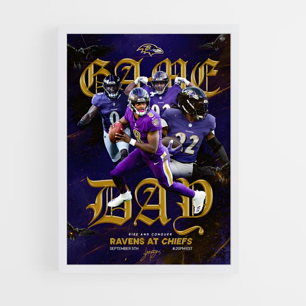Poster Game Dad – affiche Football US (vue 3)