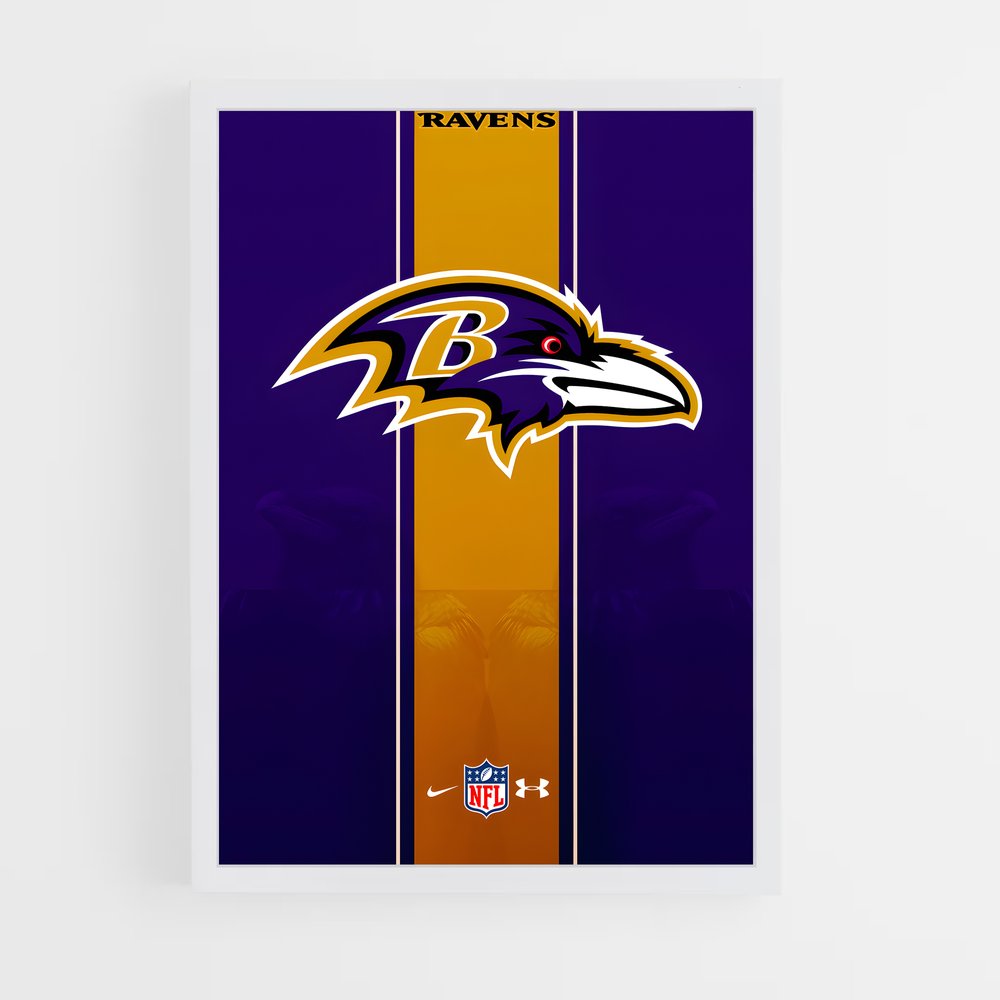 Poster Baltimore Ravens Logo – affiche Football US (vue 3)