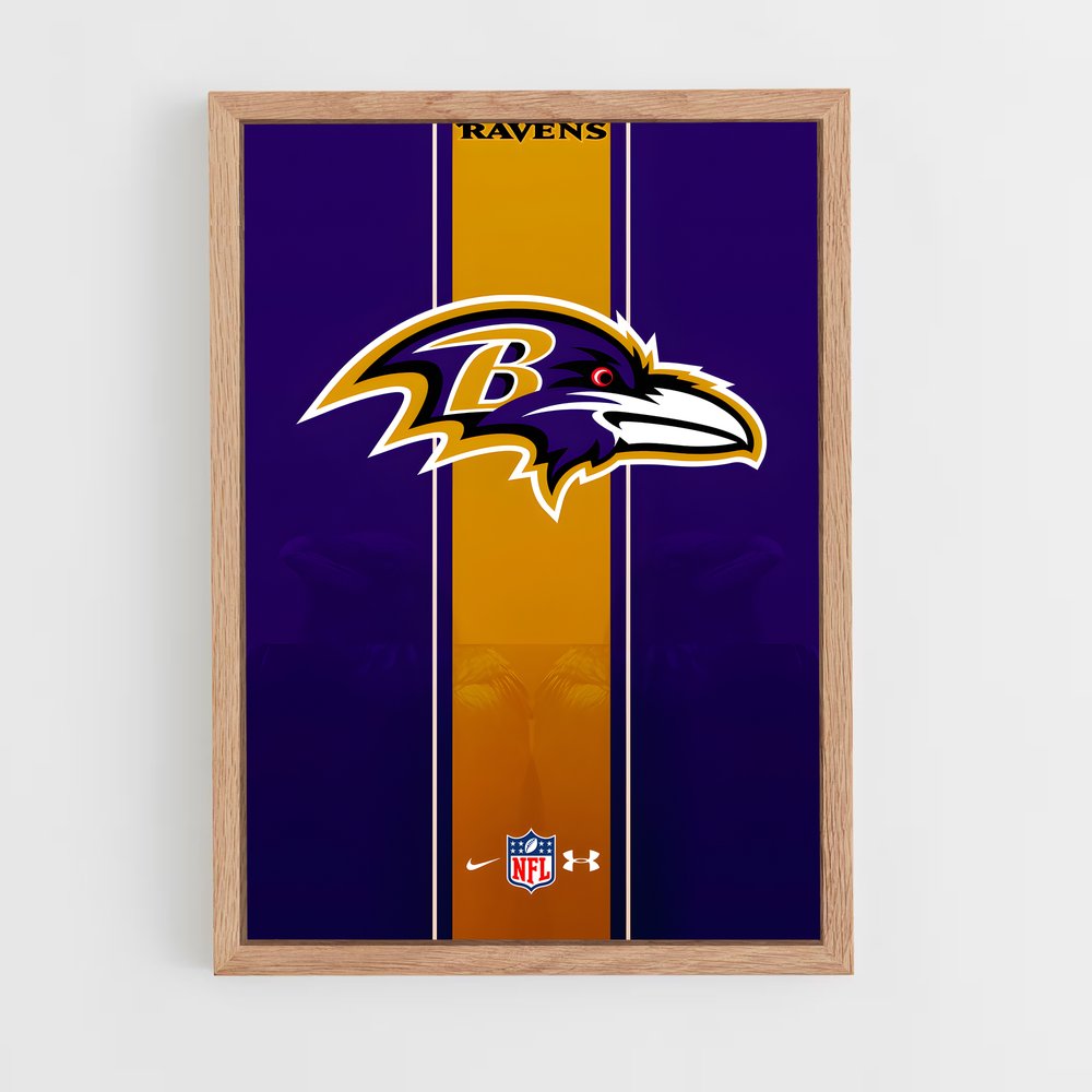 Poster Baltimore Ravens Logo – affiche Football US (vue 4)