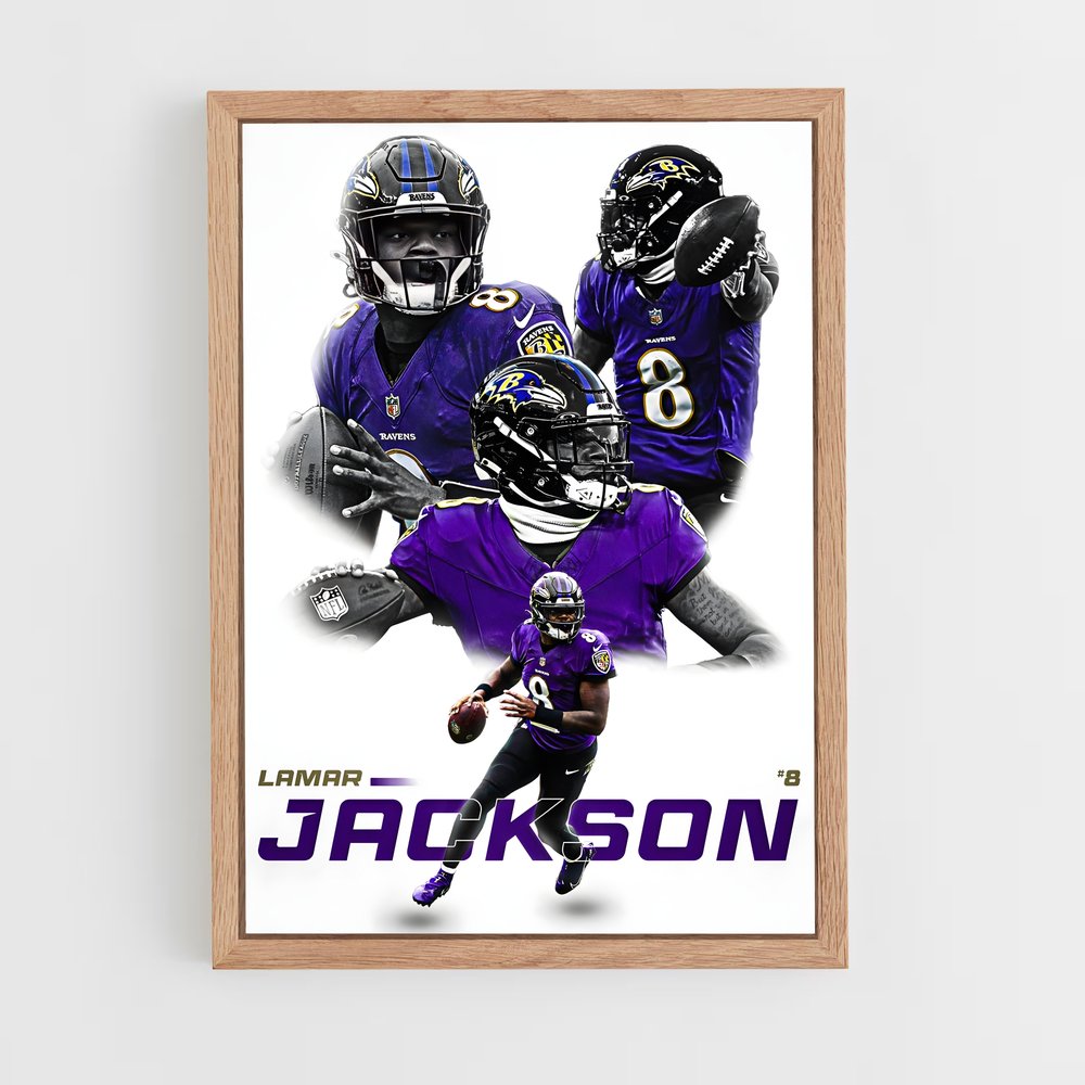Poster Ravens Jackson – affiche Football US (vue 4)