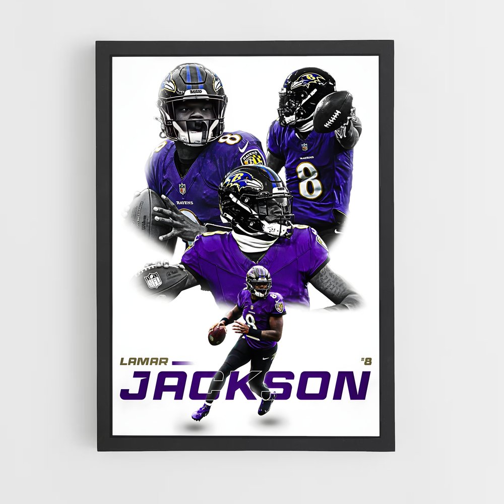 Poster Ravens Jackson – affiche Football US (vue 2)