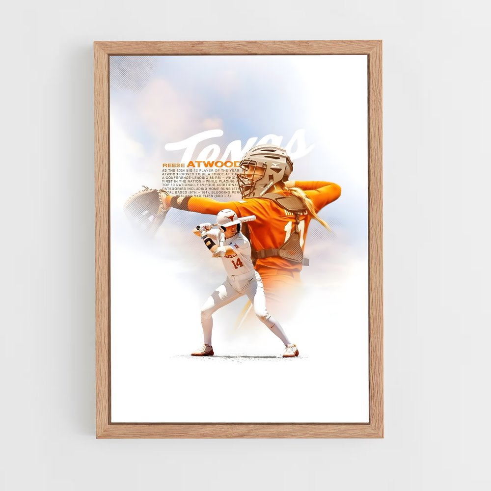 Poster Reese Atwood – affiche Baseball (vue 4)