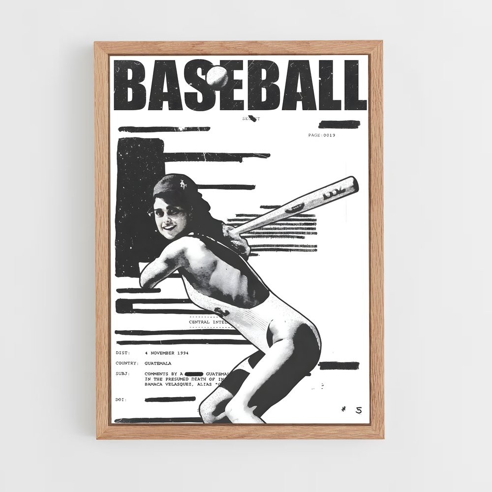 Poster Baseball Retro (vue 4)