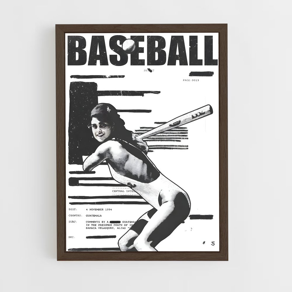 Poster Baseball Retro (vue 5)