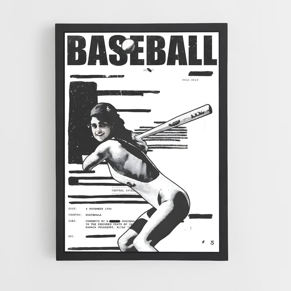 Poster Baseball Retro (vue 2)