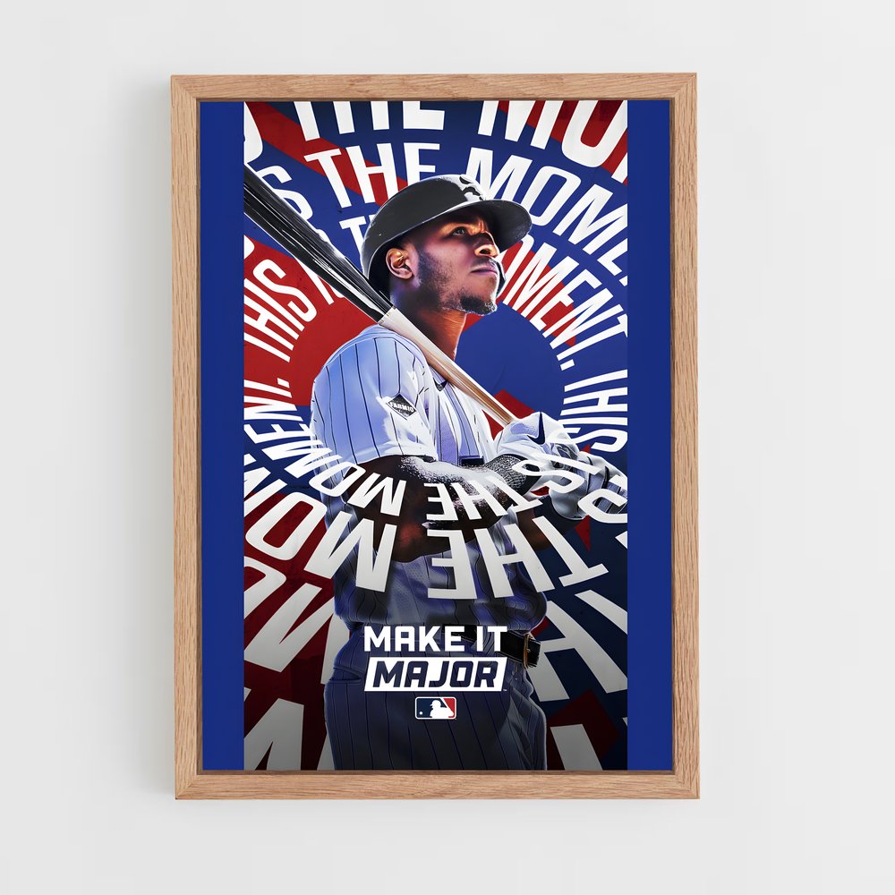 Poster Baseball Make it major (vue 4)