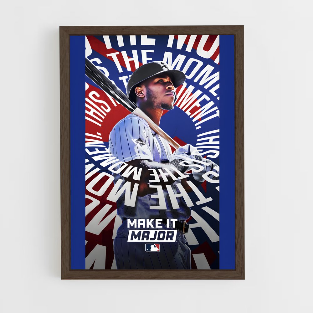 Poster Baseball Make it major (vue 5)
