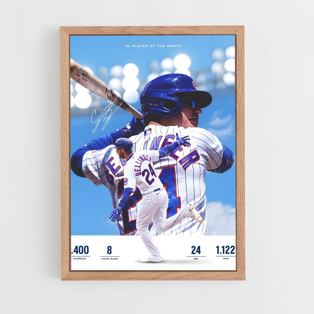 Poster Bellinger – affiche Baseball (vue 4)