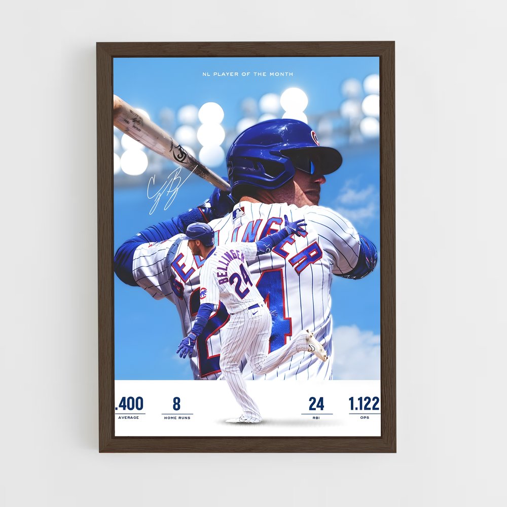 Poster Bellinger – affiche Baseball (vue 5)