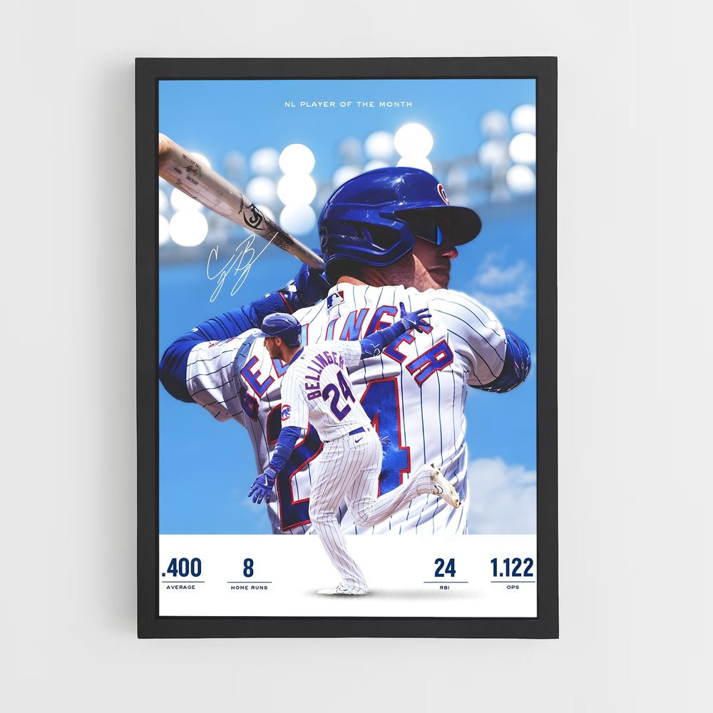 Poster Bellinger – affiche Baseball (vue 2)