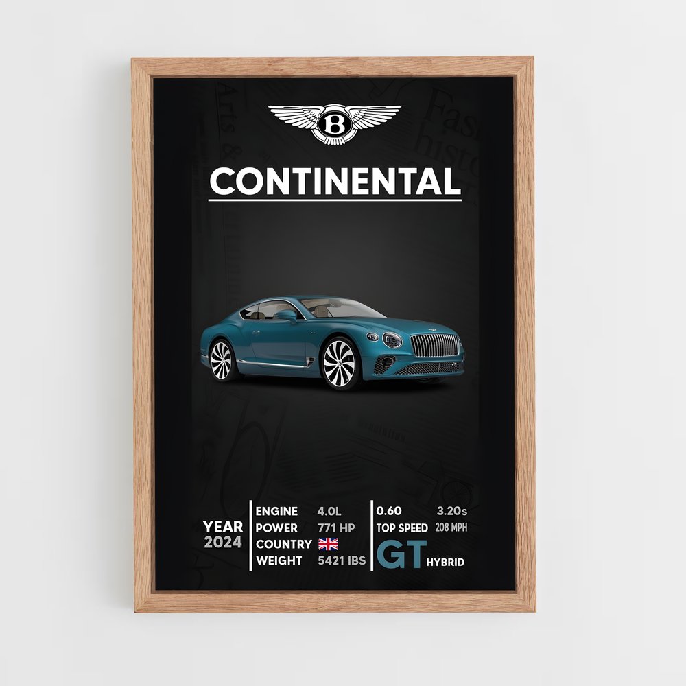 Poster Bentley Continental (vue 4)