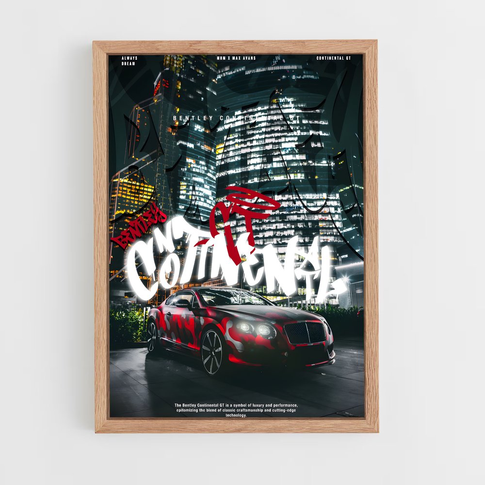 Poster Bentley Continental GT (vue 4)