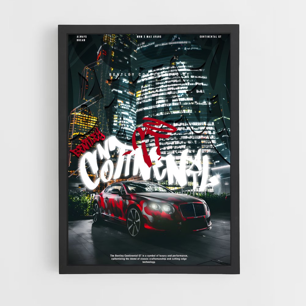 Poster Bentley Continental GT (vue 2)