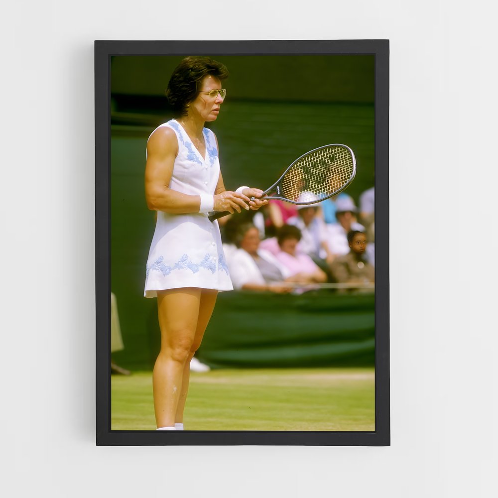 Poster Billie Jean King Vintage – affiche Tennis (vue 2)