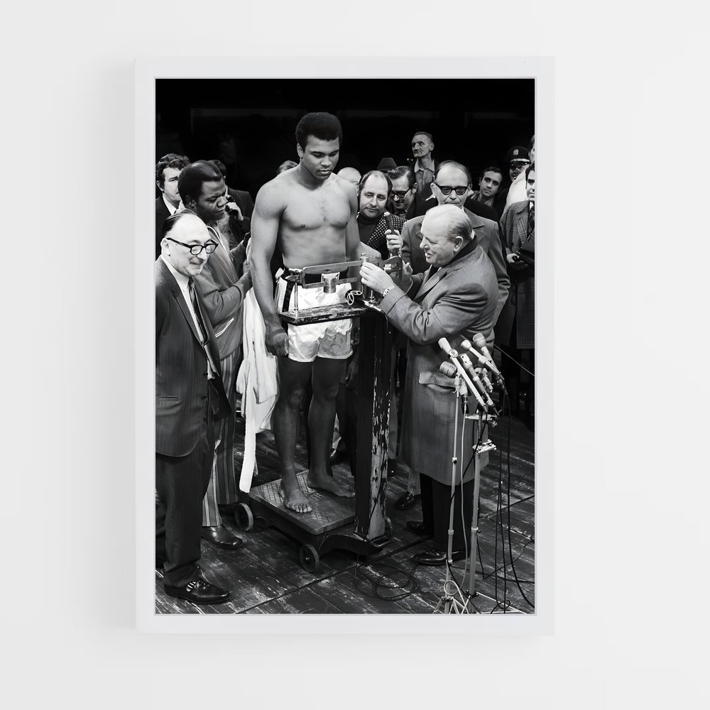 Poster Noir et Blanc Mohamed Ali (vue 3)