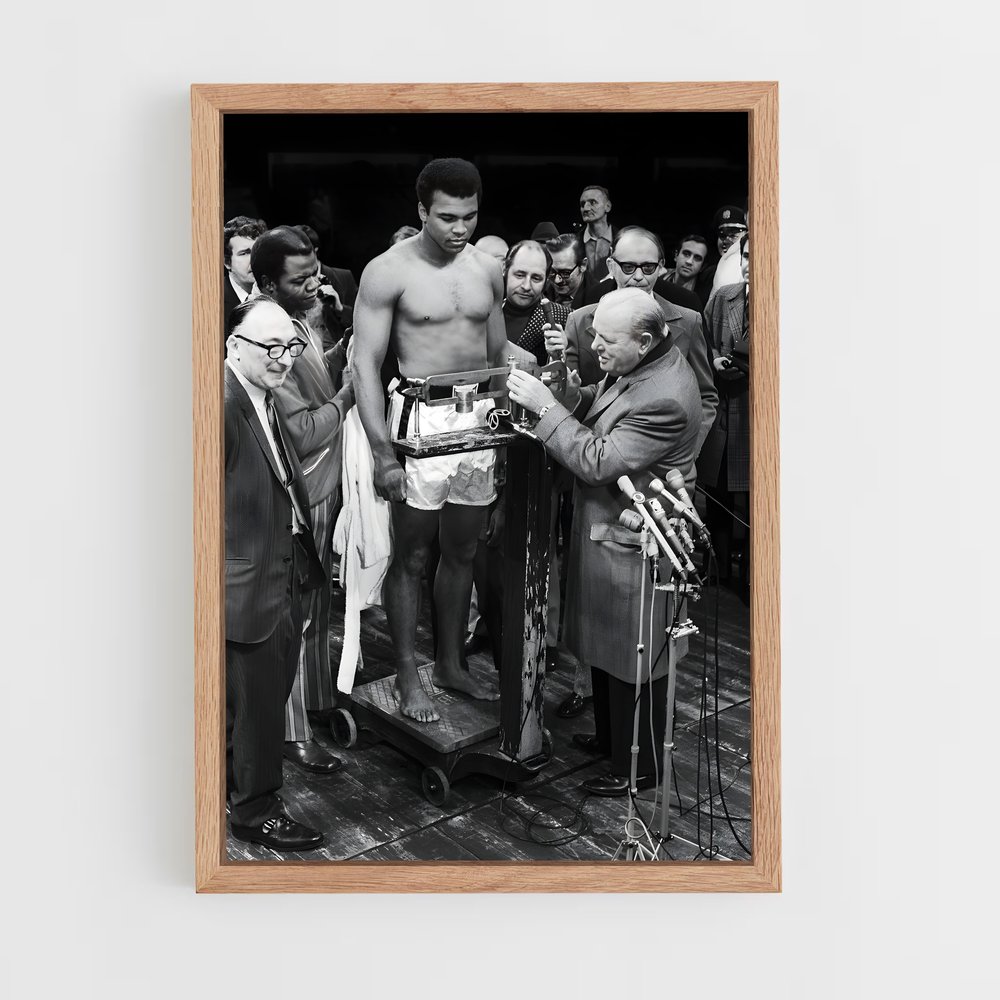Poster Noir et Blanc Mohamed Ali (vue 4)