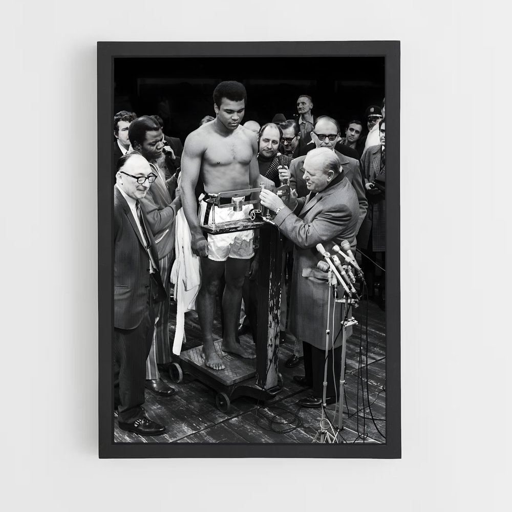 Poster Noir et Blanc Mohamed Ali (vue 2)