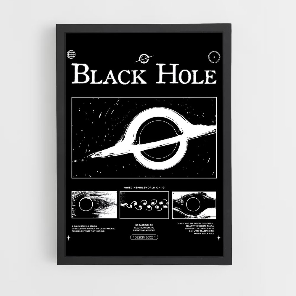 Poster Black Hole – affiche Trou Noir (vue 2)