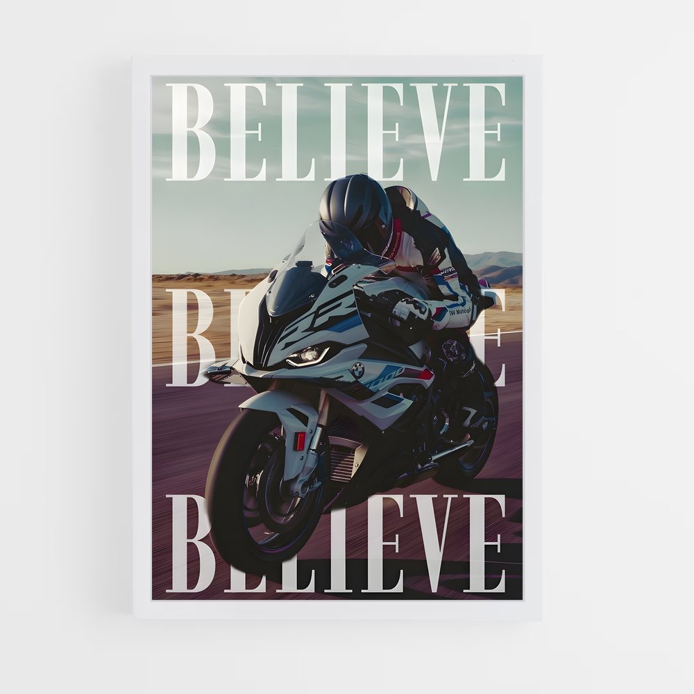 Poster Believe BMW Motorrad (vue 3)