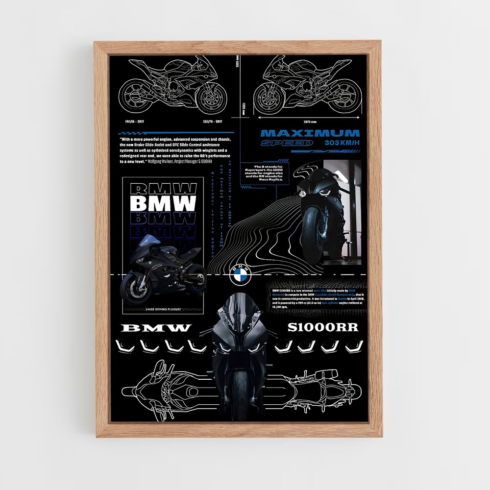 Poster BMW S1000RR – affiche BMW Motorrad (vue 4)