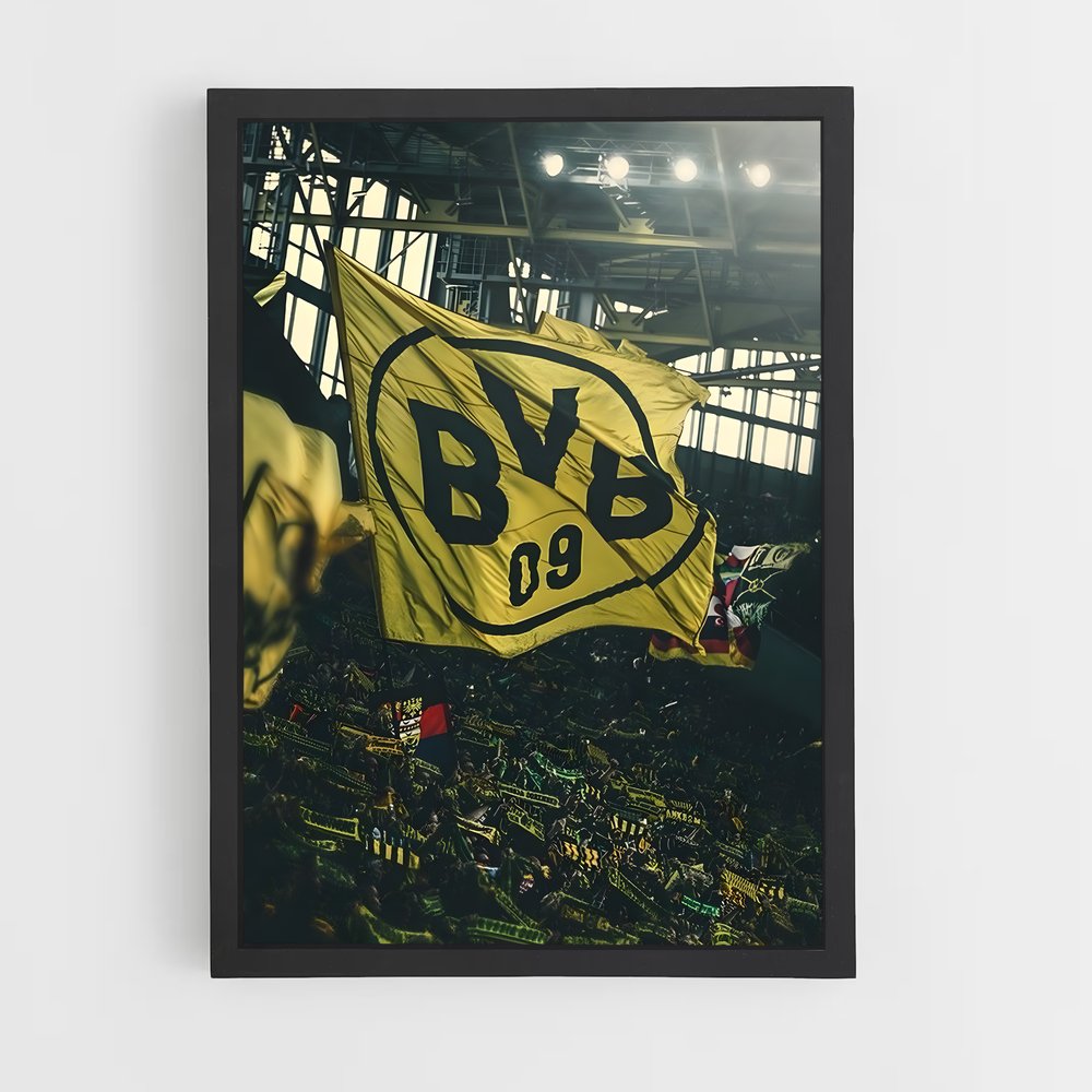 Poster Borussia Dortmund Drapeau – affiche Football (vue 2)