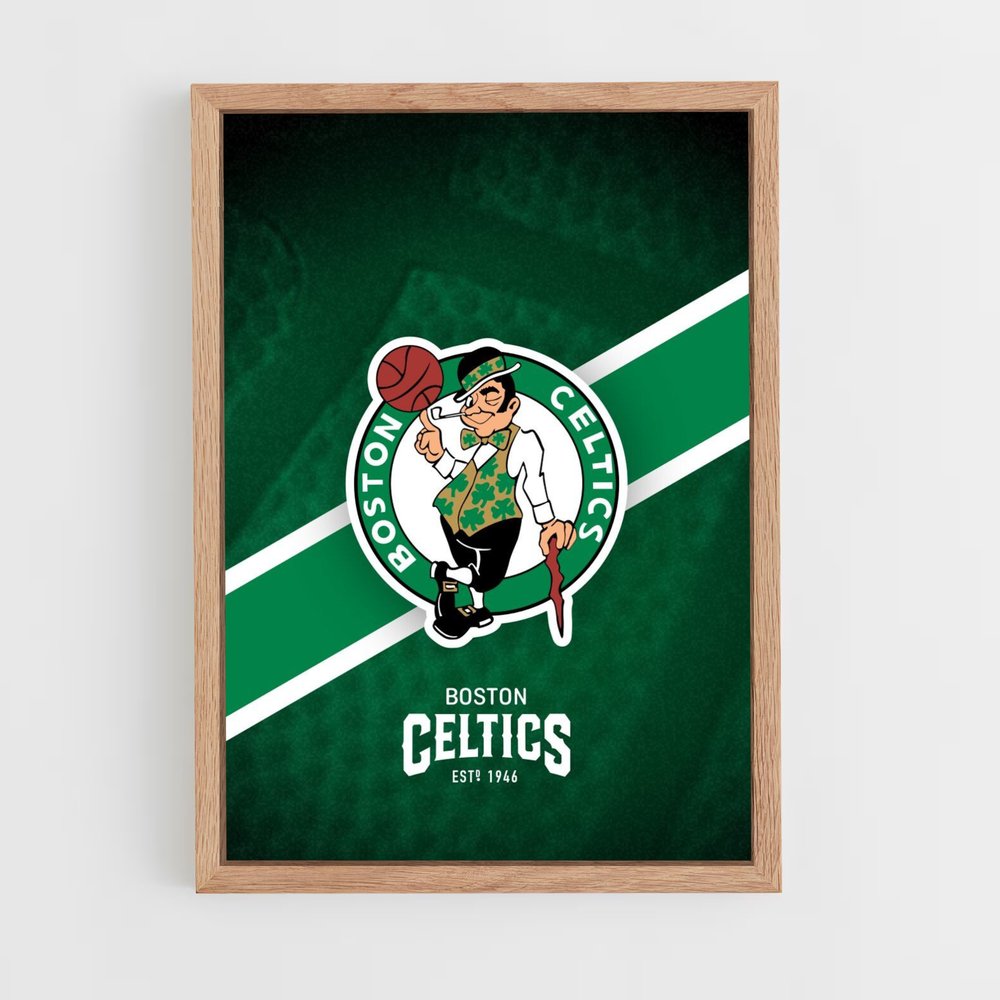 Poster Boston Celtics Vert – affiche Basketball (vue 4)