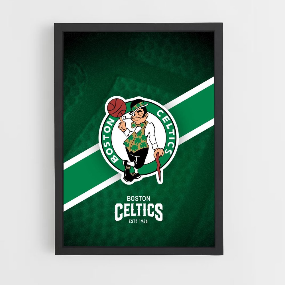 Poster Boston Celtics Vert – affiche Basketball (vue 2)