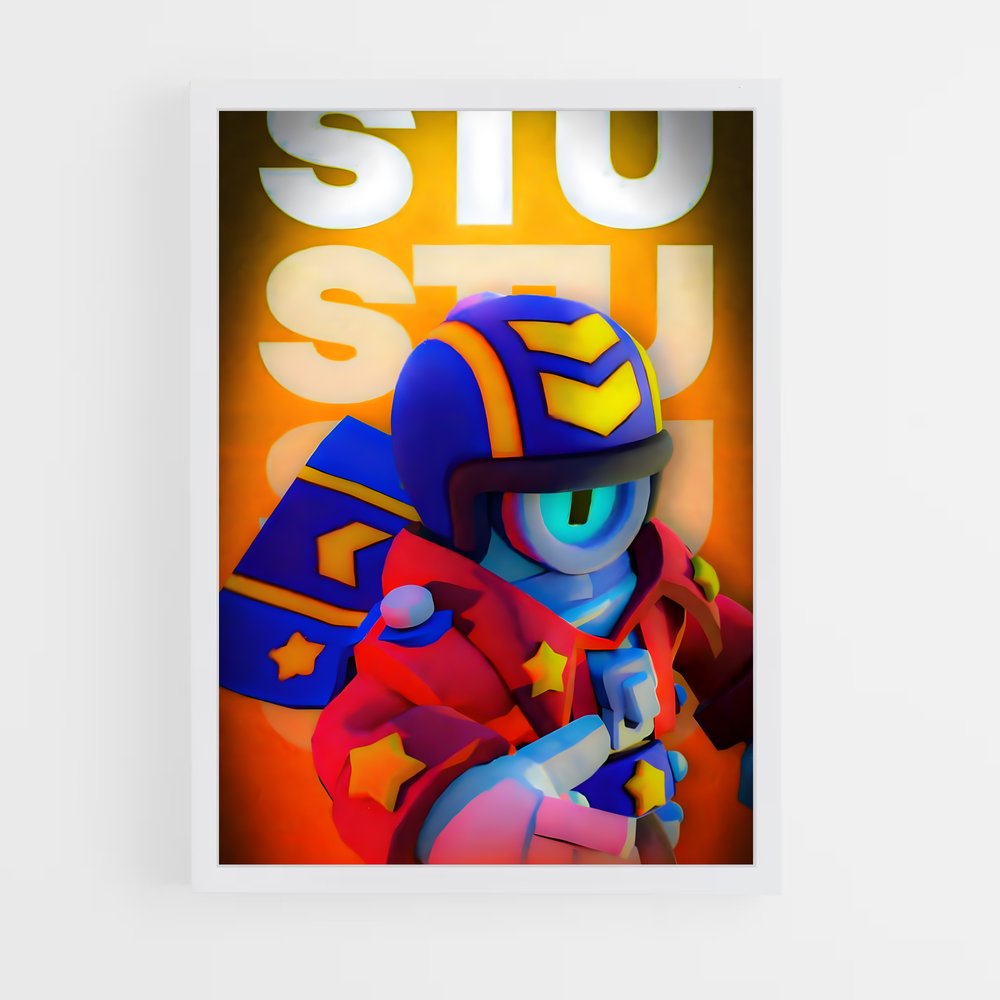 Poster Stu – affiche Brawl Star (vue 3)